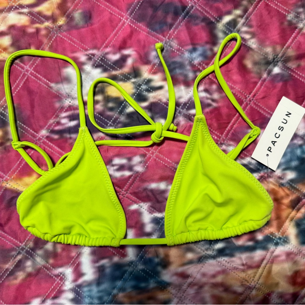 PacSun Neon Green Bikini Top